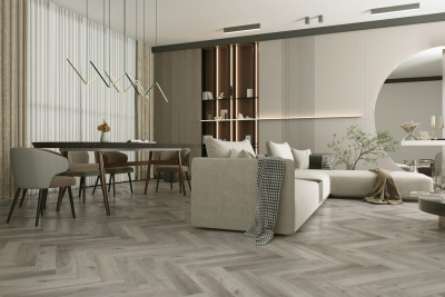 Кварцевый ламинат Home Expert Паркет Дуб Горный ручей 33-68W906